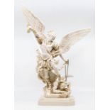 A 20th century Continental figure of a winged St. George, measuring 52cm approx. high.