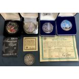 Pure Silver limited edition dollars with other coins, includes 2001 & 2002 World Trade Center