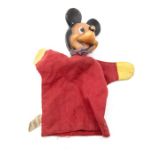 Mid 20th Century Mickey Mouse hand puppet