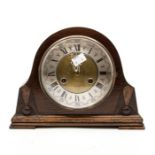 Four early to mid 20th Century mantle clocks, 8 day, three chiming Arabic and Roman numerals