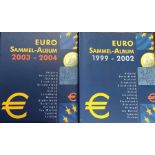 Two Samuel-Albums of Euro coins almost complete missing Monaco, San Marino & Vatikan.