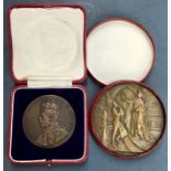 Medallic interest, British Empire Exhibition 1924 Bronze medal  in Original Case, Royaume De