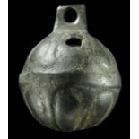 Post Medieval Bell.  Circa, 17th century AD. Copper-alloy, 51.2 grams. 44mm x 36mm. Tinned bronze