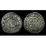 Henry II Short Cross Penny.  AD, 1180 - 1189. Silver, 1.40 grams. 19.58 mm. Obverse: Crowned