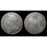 Queen Anne Shilling 1709 plain angles. Condition, wear to high points with small scratches to