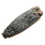 Anglo-Saxon Strap-End.    Circa 10th century AD. Size: 40.82 mm. A quality zoomorphic strap-end