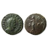 Allectus Antoninianus.   Summer AD 293 - early 296. Billon, 3.38 grams. 22.02 mm. Obverse: Radiate