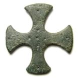 Anglo-Saxon Cross.    Circa 10th century AD. Size: 42.12 mm. A cast copper-alloy cross with