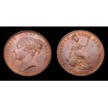 Victoria Penny 1851 OT DEF:  Copper, 18.65 grams. 34.07 mm. Obverse: Young head left, date below.