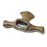 Medieval Dagger Quillon.  Circa, 13-15th century AD. Copper-alloy, 54mm x 33mm, 38.4g. A cast bronze