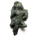 Roman Bronze Statuette.  Circa 1st - 2nd century AD. Bronze, 78.18 grams. Size: 68.14 mm. A rare