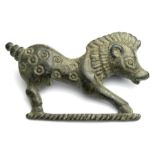 Roman Boar Brooch.   Circa 2nd century AD. Copper-alloy, 8.02 grams. 35.79 mm. A stylised