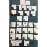 Spanish Coin Collection, includes 1816 GJ half Real, 5 centimos 1870, 1877, 1879, Ten centimos 1870,