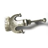 Roman silver brooch.   A silver brooch of unknown age in the style of an ancient Roman type. 53.78