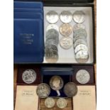 Coin collection, includes 1889 crown, 1921 Morgan Dollar, Duke of Windsor silver memorial medallic
