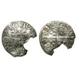 Edward I Irish Penny.  Intermediate Issues, 1294 - 1296 AD. Silver, 1.11 grams. 18 mm. Obverse: