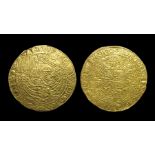 Ryal (Rose Noble) Edward IV First Reign,  Flemish imitative coinage. Circa,15th century AD. Gold,
