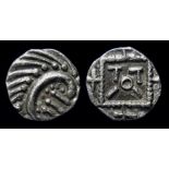 Anglo-Saxon Sceattas.  Continental Issue, Circa 695 - 740 AD. Series E. Silver, 0.97 grams. 11.82