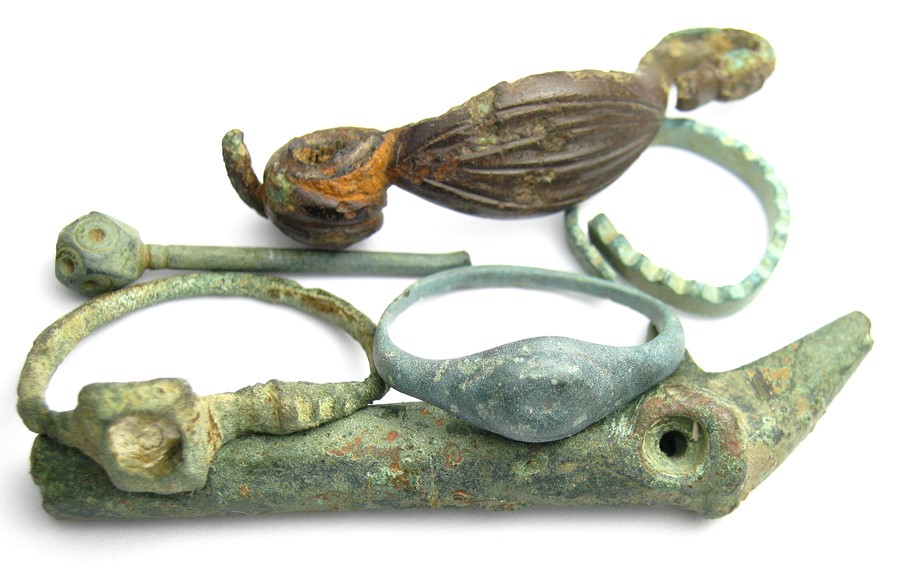 Collection of Artefacts.  Circa 50 BC - 1700 AD. A mixed group of artefacts from a broad range of