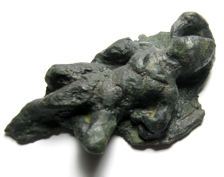 Roman Bronze Statuette.  Circa 1st - 2nd century AD. Bronze, 78.18 grams. Size: 68.14 mm. A rare - Image 3 of 4