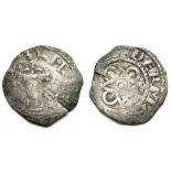 Henry I Type IV Penny  Circa, 1105 AD. Silver, 1.34 grams. 18mm. Obverse: Diademed and crowned