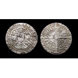 Edward III Groat.  AD, 1356. Silver, 4.33 grams. 26.28 mm. Obverse: Crowned facing bust, +EDWARD D G