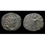 Postumus Antoninianus.   AD 260 - 269. Billon, 2.42 grams. 20.22 mm. Obverse: Radiate bust right,