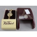 Kelbert, a 1960's ladies 9ct gold wristwatch, in the original presentation case