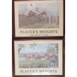 Advertising, a pair of vintage Players Weights Cigarettes advertising posters, Ascot by Gilbert