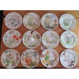 A complete set of Caverswall China The Country Diary Collection plates. (12) In good overall