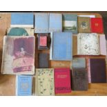 A collection of books; late nineteenth, early twentieth century, history, topography, poetry, some