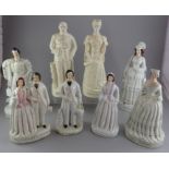 A collection of nineteenth century Royal Staffordshire figures. To include: King Edward,
