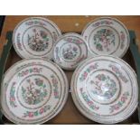 A part dinner service by Minton in the Indian Tree pattern: 13 dinner plates, 4 dessert plates, 8