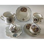 A small selection of Commemorative wares. Royal Doulton, Royal Stafford, Foley. To include: a mug of