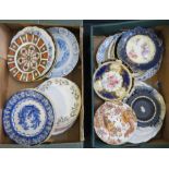 Two boxes of mixed ceramics to include: Johnsons, Royal Crown Derby, Denby, Crown Staffordshire,