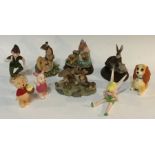 A selection of Border Fine Arts, Italian and Disney ceramic figures. (9) Condition: In good