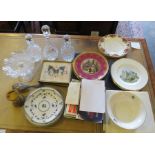 A collection of collector ceramics plates, some boxed, including Coalport, Royal Worcester,
