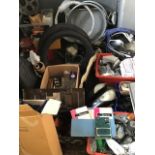 Vintage Motorcycle parts to include Tyres, rims, Lights, Seats, Manuals, Engine parts, etc. large