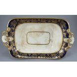 An early nineteenth century Ridgway two-handled serving dish, c.1825. It is decorated with gilding