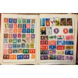 Stamps: mid-20th century used worldwide collection in two "schoolboy/girl" albums, used singles, low