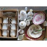 A collection of ceramics to include: coffee pots, milk jugs, vases, napkin rings, plates, dishes,