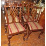 A group of nineteenth century mahogany dinning chairs, including four carvers. (6)