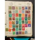 Stamps. Collection of mid-20th century used stamps on loose album sheets and in two binders,