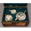 An early Victorian silver three piece tea set, flu - Image 4 of 10