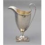 A George III silver helmet shaped jug, London 1793