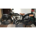 Vintage Motorcycle: 1925 AJS 350cc. Matching Engine & Frame numbers, 39602. Registration no. CT