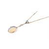 A 9ct opal Necklace with fancy fine link suspendin