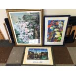 Three framed modern prints, to include a Dali (3)