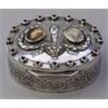 An Edward VII Continental silver trinket box, stud