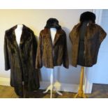 A collection of Fur Coats to include: A short squirrel jacket 1958/9 fully lined and a squirrel